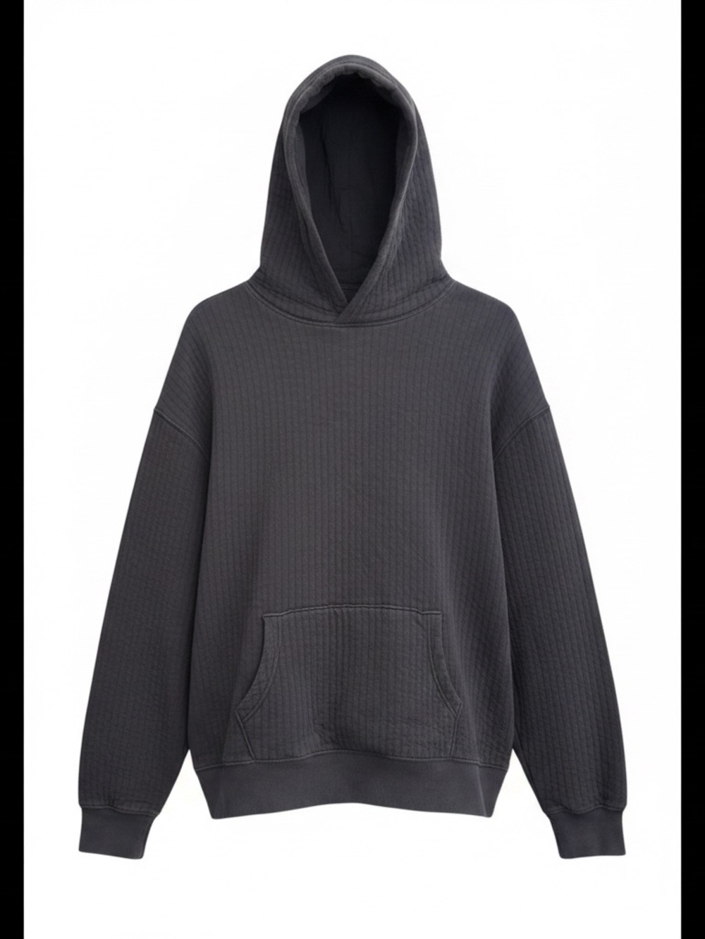 Old Navy Men's Charcoal Hooded Pullover Sweatshirt
